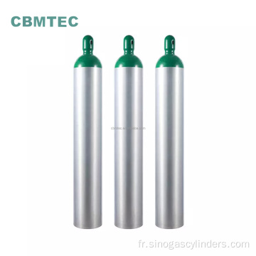 Cylindre d&#39;oxygène en aluminium avec des vannes CGA870 Cliquez sur les régulateurs